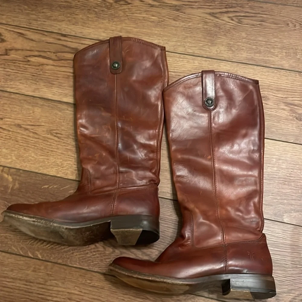 Frye Women's Brown Heeled Boots - Picture 6 of 10
